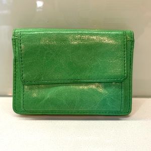 HOBO Green Leather Bifold Wallet